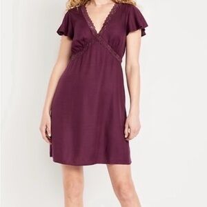 Old Navy Dress Fit and Flare Lace Trim